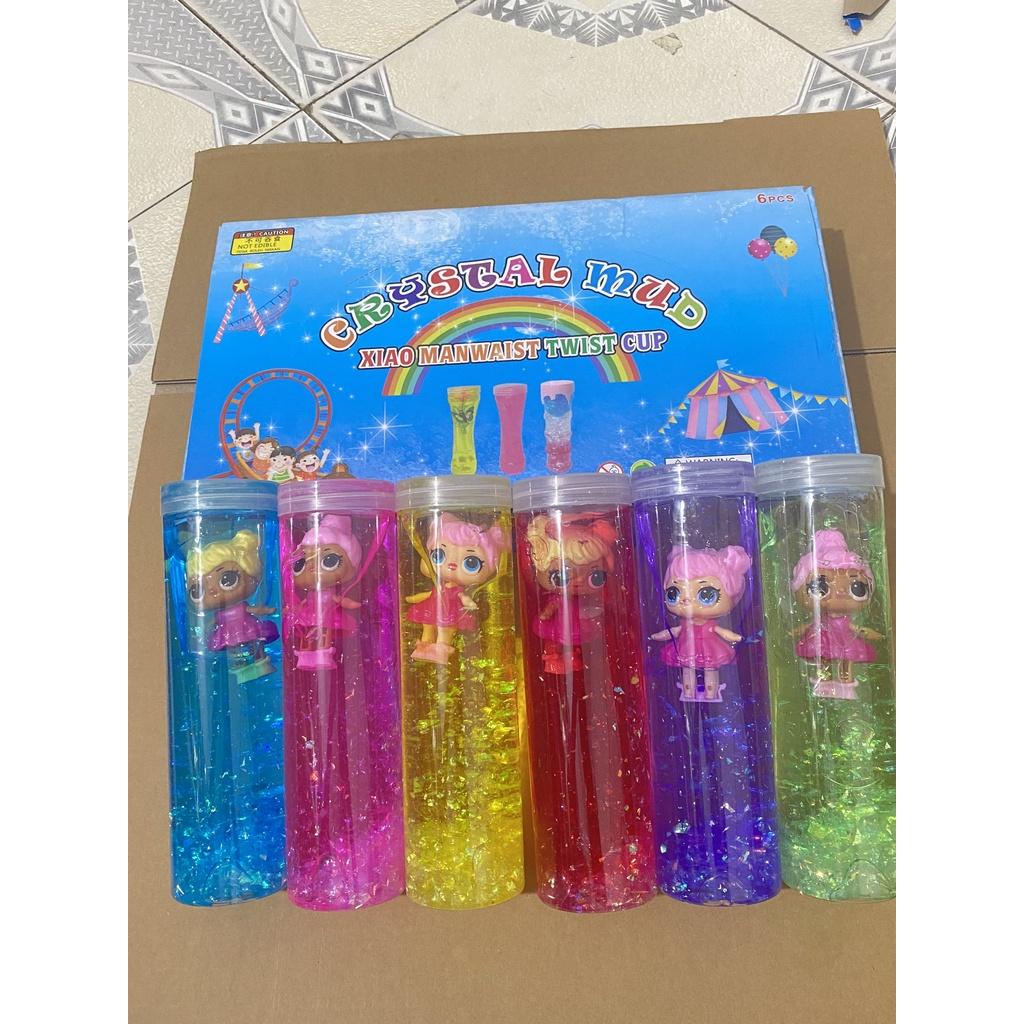 SLIME LỌ KIM TUYẾN THỦY TINH LI TI LOẠI TO cực đẹp thiết kế độc đáo ấn tượng Đồ chơi Slam Gudetama hàng sẵn