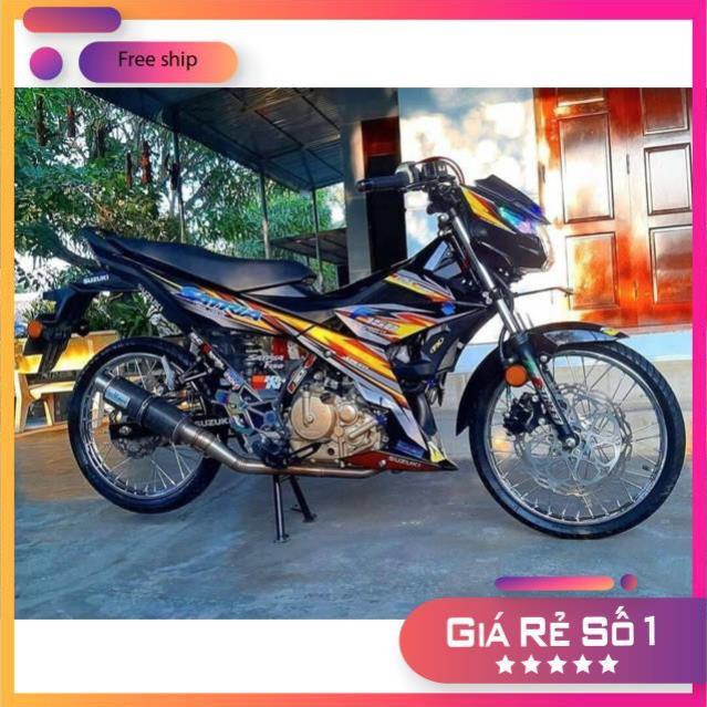 Tem rời Raider,Satria Fi dán xe đen bảo hành màu sắc vĩnh viễn
