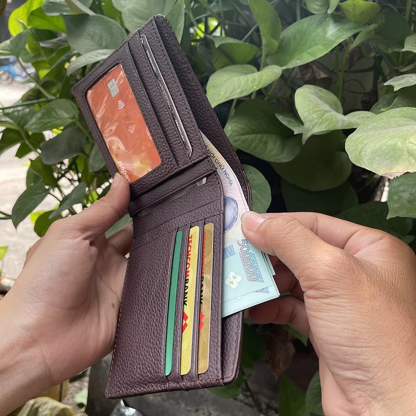 Bóp Da Cá Sấu Ví Nam Cá Sấu Gù Nguyên Con Cao Cấp Giá Rẻ Màu Nâu ST02 Tặng Kèm Hộp