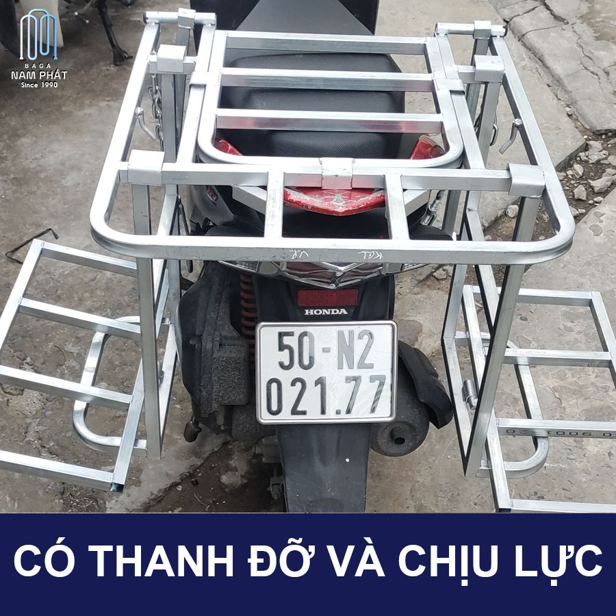 Baga Chở Hàng Cánh Hộp Mở Cốp đổ xăng Loại Dày Kèm Bộ Cánh Sử dụng nhiều loại xe Chuẩn Nam Phát