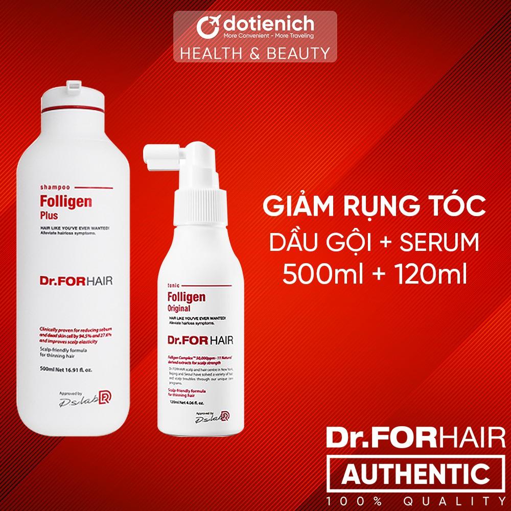 Bộ Dầu Gội, Serum Giảm Rụng Tóc Dr.FORHAIR Hỗ Trợ Mọc Tóc Nhanh Chóng