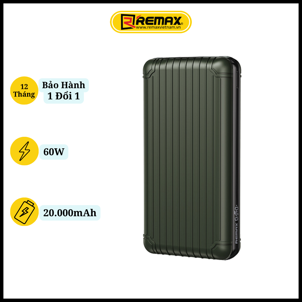 Sạc dự phòng 20000mAh 60W Remax , sạc siêu nhanh cùng lúc 3 Thiết bị - Màn hình Led hiển thị thông minh - Remax PD-P85 - Hàng Chính Hãng