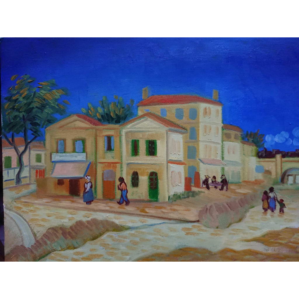 Tranh Sơn Dầu Vẽ Tay - Ký Ức Vàng 30x40cm (Van Gogh)