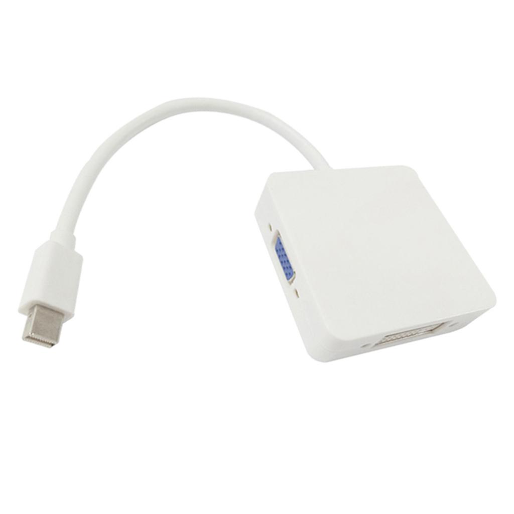 3 In 1 Mini DP To DVI VGA HDMI Adapter Converter Full 4k X 2k Resolution