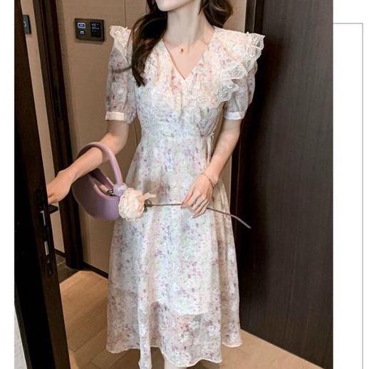 ĐẦM XÒE HOA PHỐI REN CAO CẤP