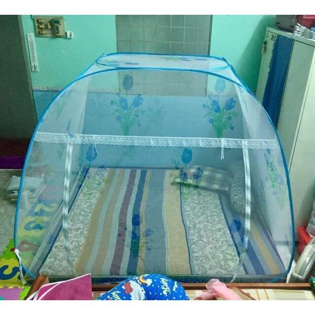 Màn Chụp Người Lớn Đỉnh Vuông 2m2-1m8-1m6 Màn Gấp Gọn Dễ Dàng Tiết Kiệm Thời Gian Và Không Gian Cho Gia Đình