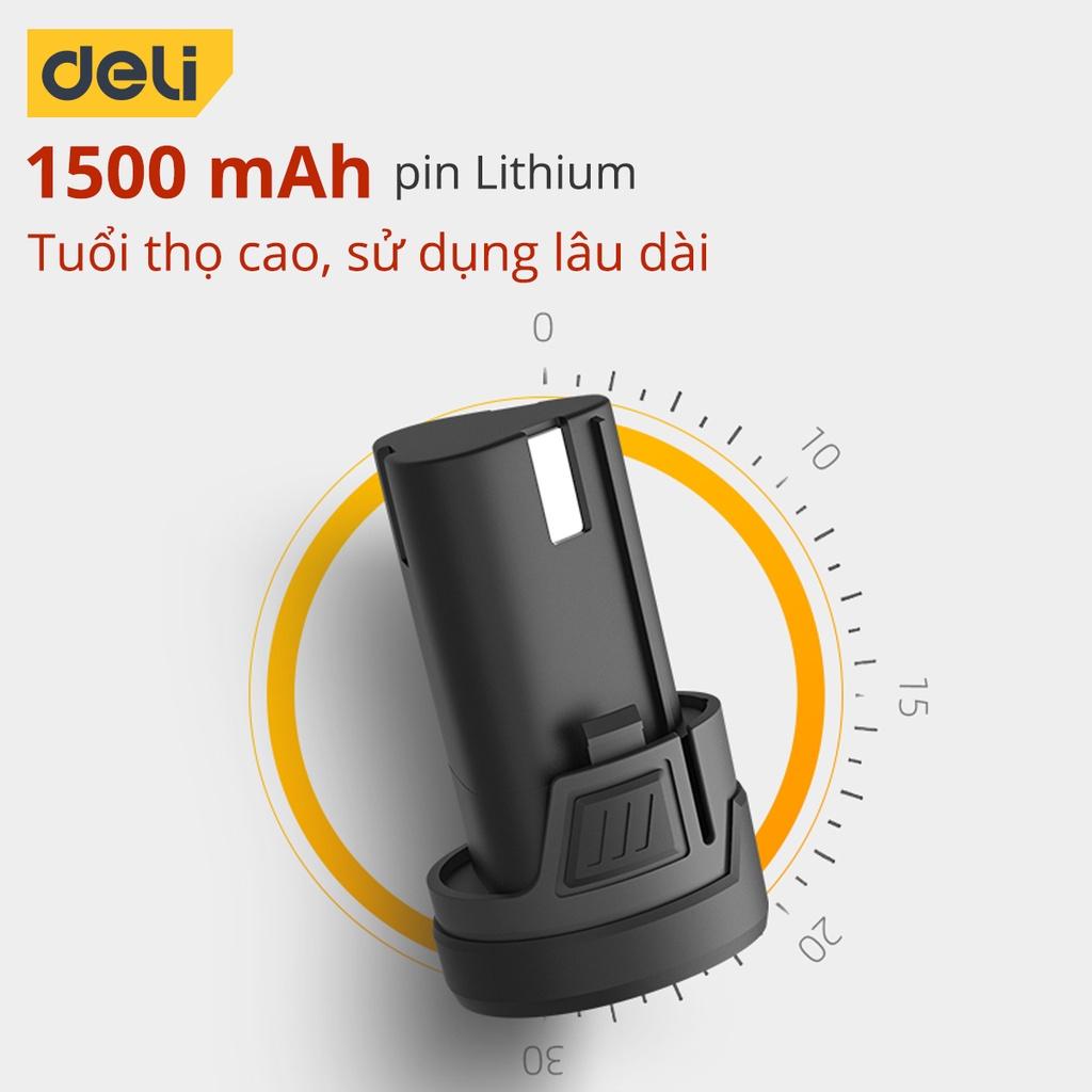 Máy Khoan Deli Chính Hãng Pin 12V Bắt Vít - Nhỏ Gọn, Tiện Dụng - Dùng Cho Sửa Chữa Vật Dụng - DL600012