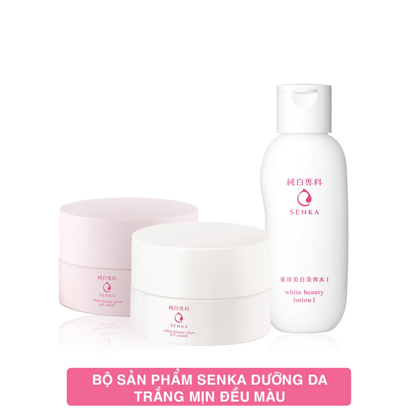 Bộ sản phẩm Senka dưỡng da trắng mịn đều màu