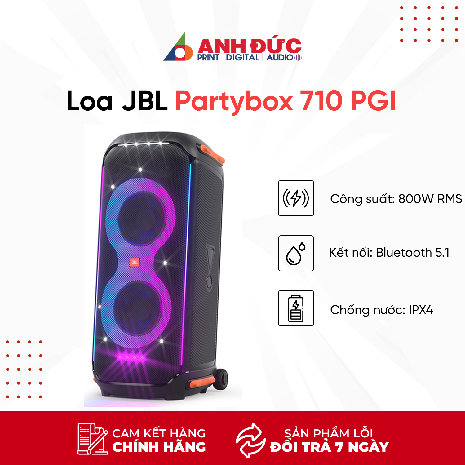 Loa Bluetooth JBL Partybox 710/ 310/ 110 - Hàng Chính Hãng PGI