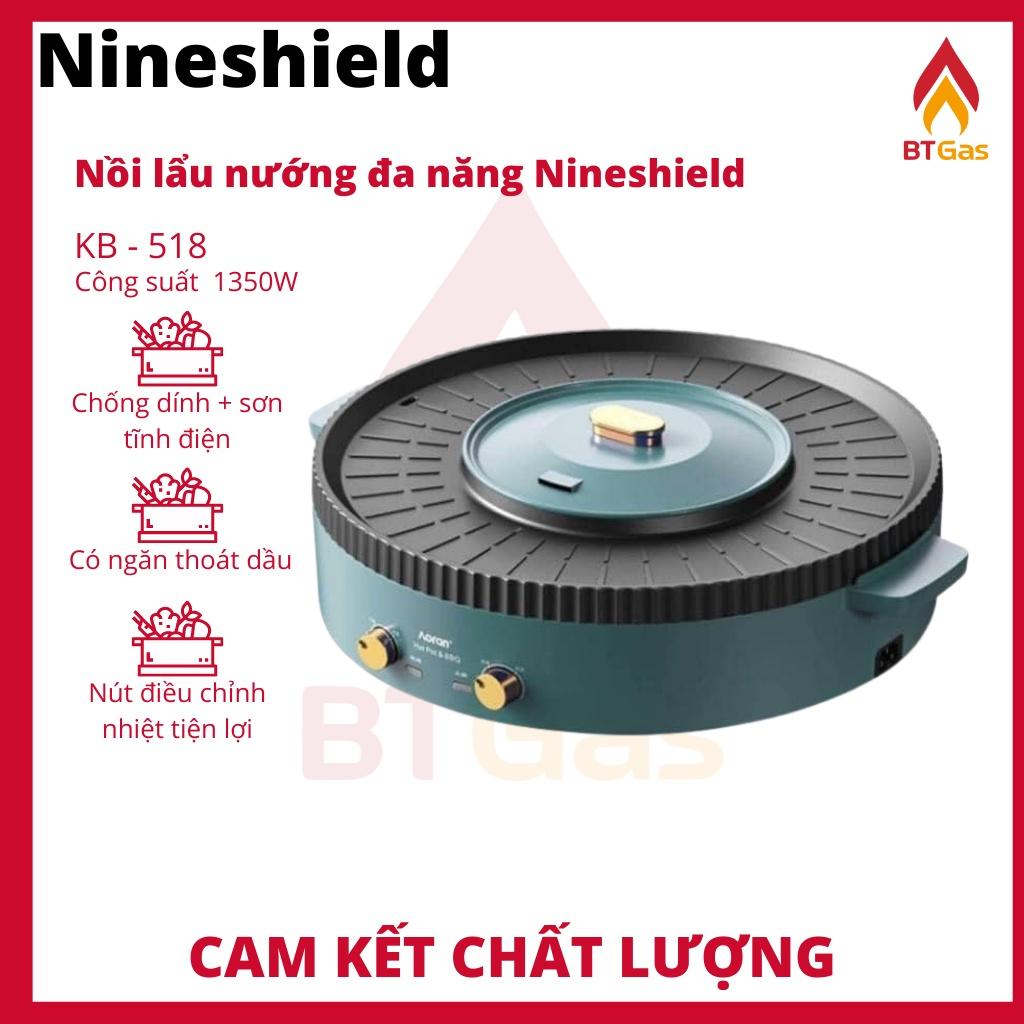 Nồi lẩu nướng đa năng 2 trong 1 Nineshield KB-518 - Hàng nhập khẩu