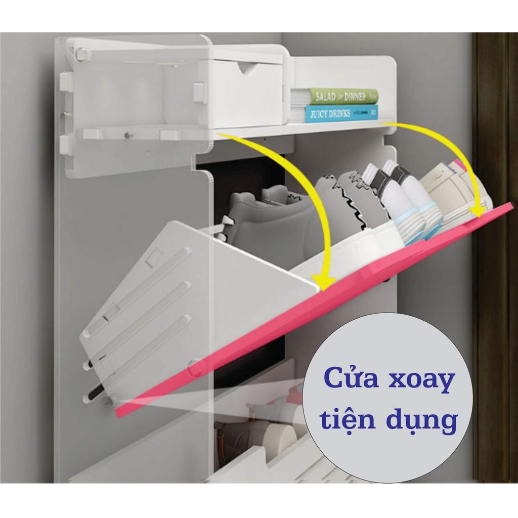 Tủ giày thông minh tháo lắp ghép dễ dàng, chất liệu gỗ nhựa cao cấp chống ẩm mốc,mỗi mọt, cong vênh