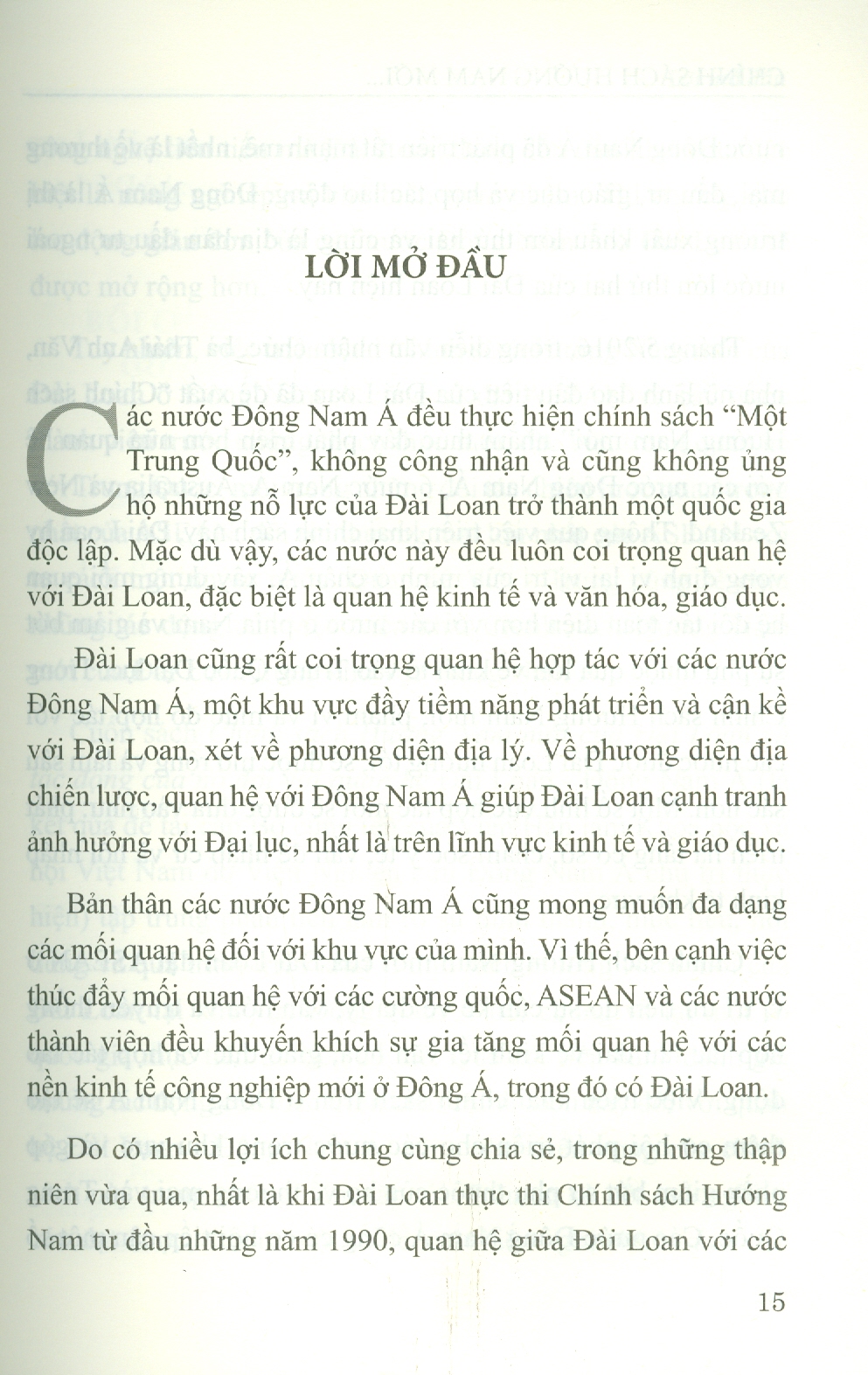 Chính Sách Hướng Nam Mới Của Đài Loan Và Tác Động Của Nó Đối Với Quan Hệ Đài Loan - Đông Nam Á (Sách chuyên khảo)