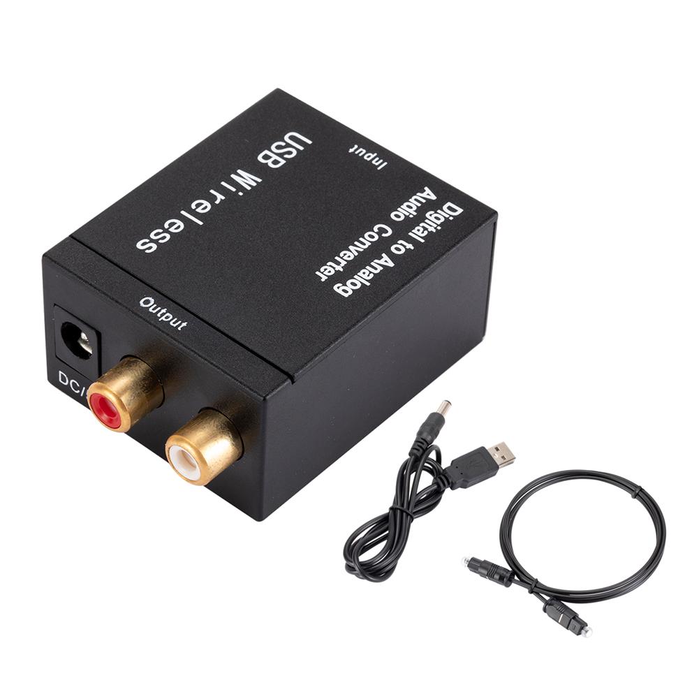 Bộ chuyển đổi âm thanh 192kHz Bộ chuyển đổi Toslink TosLink Tín hiệu đồng trục sang RCA R/L DAC chuyển đổi với cáp quang 1M cho loa máy thu AMP