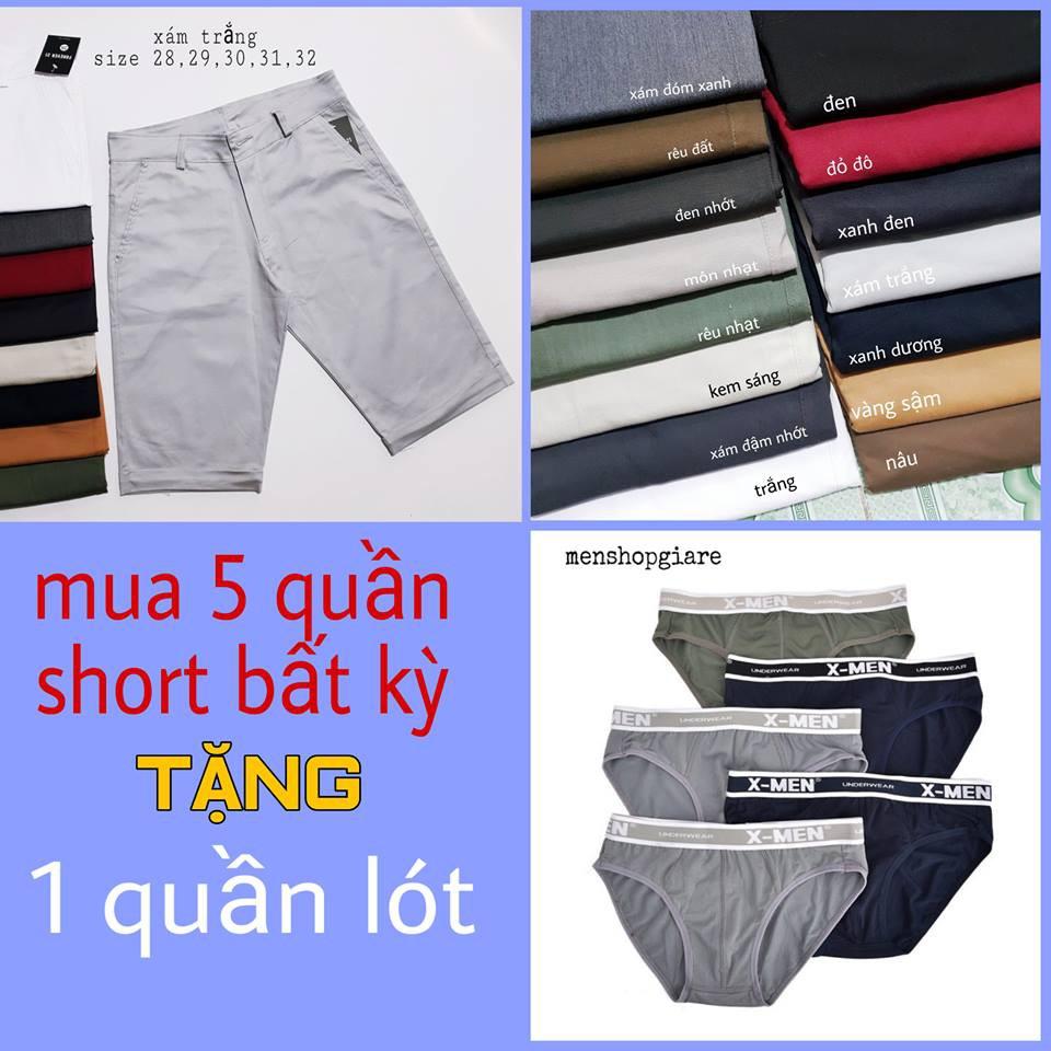 COMBO 5 QUẦN SHORT - TẶNG QUẦN LÓT