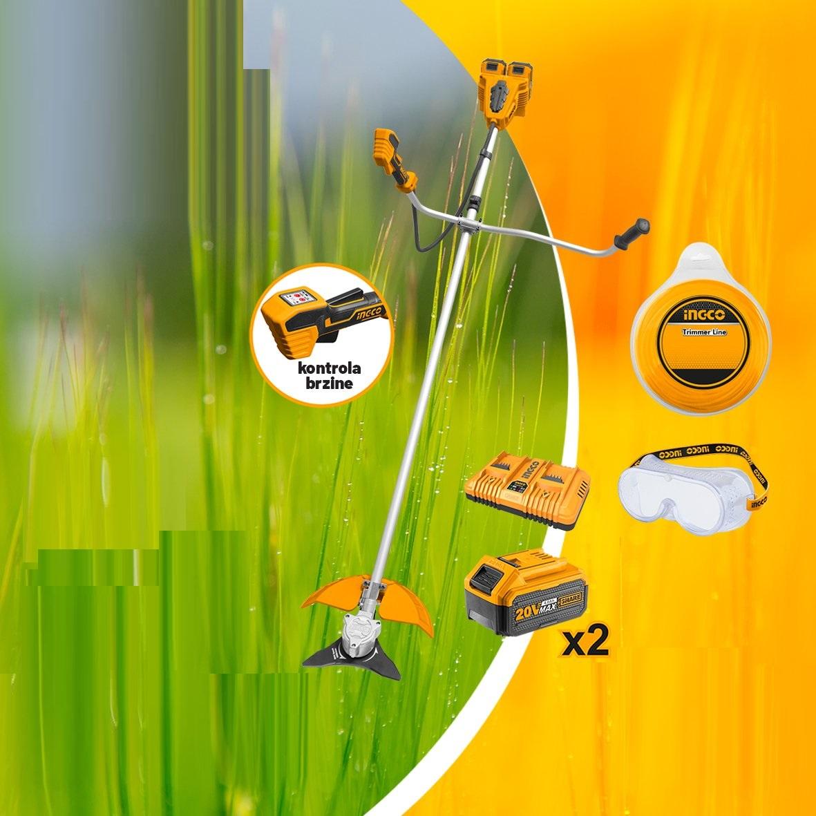 MÁY CẮT CỎ DÙNG PIN 40V INGCO CSTLI202522 - HÀNG CHÍNH HÃNG