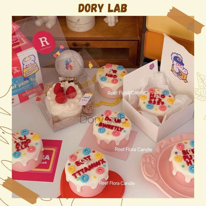Nến Thơm Bánh Sinh Nhật Làm Theo Yêu Cầu Nhiều Màu Sắc Size 10cm, Quà Tặng Ý Nghĩa - Dory Lab