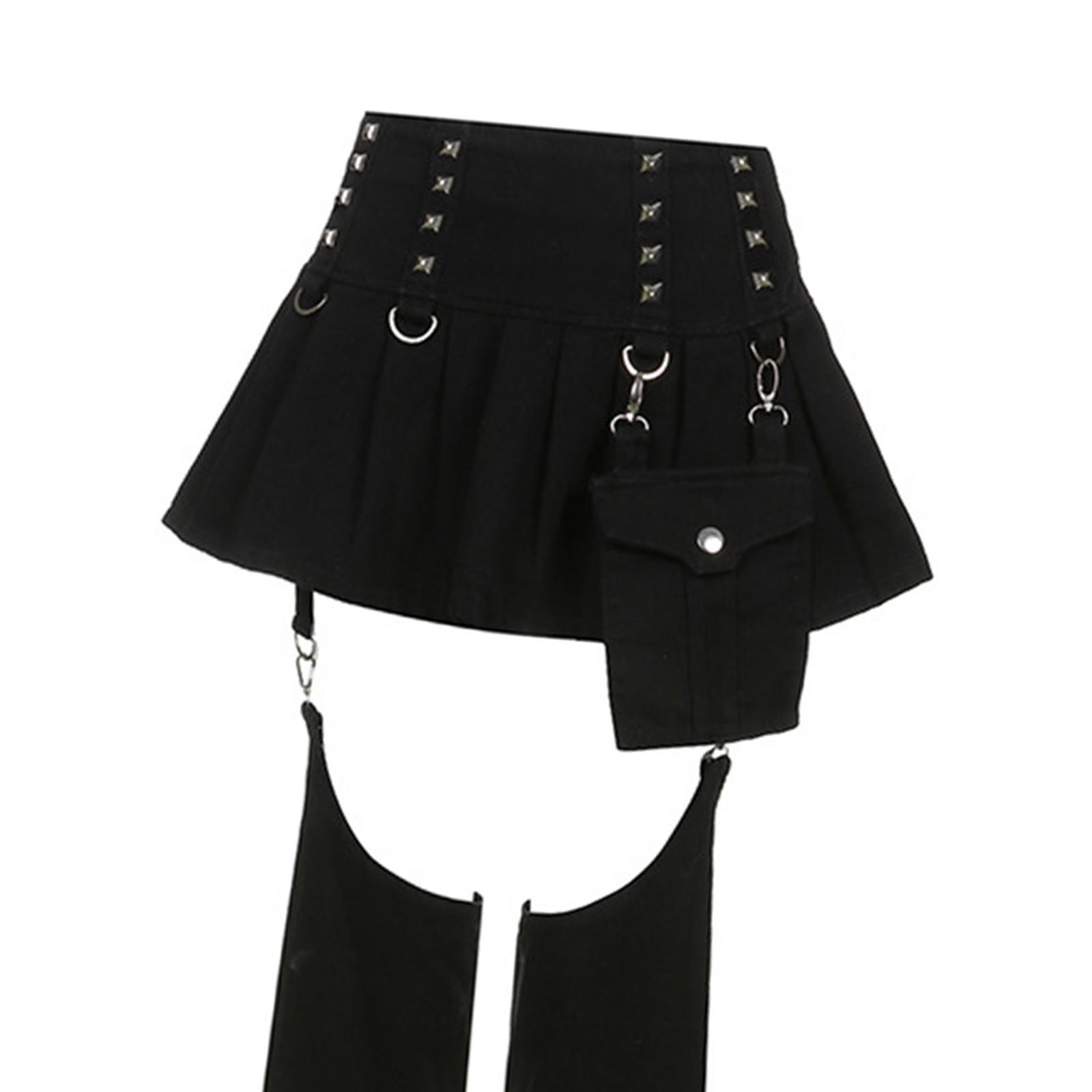Women Pleated Skirts High Waist Short Skirts Casual