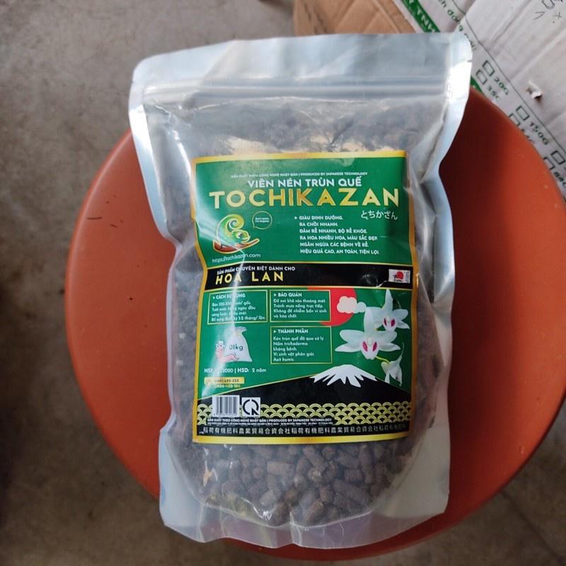 Phân trùn quế viên nén cho lan Tochikazan xanh-1 kg