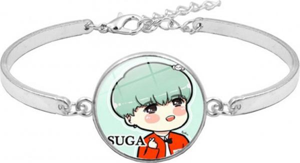 Lắc tay kiềng mặt Chibi SUGA BTS