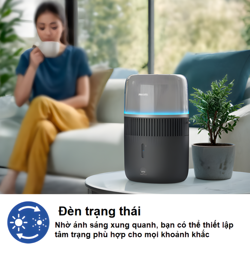 Máy tạo độ ẩm công nghệ NanoCloud tích hợp tạo hương tinh dầu Philips HU5710 - Hàng chính hãng