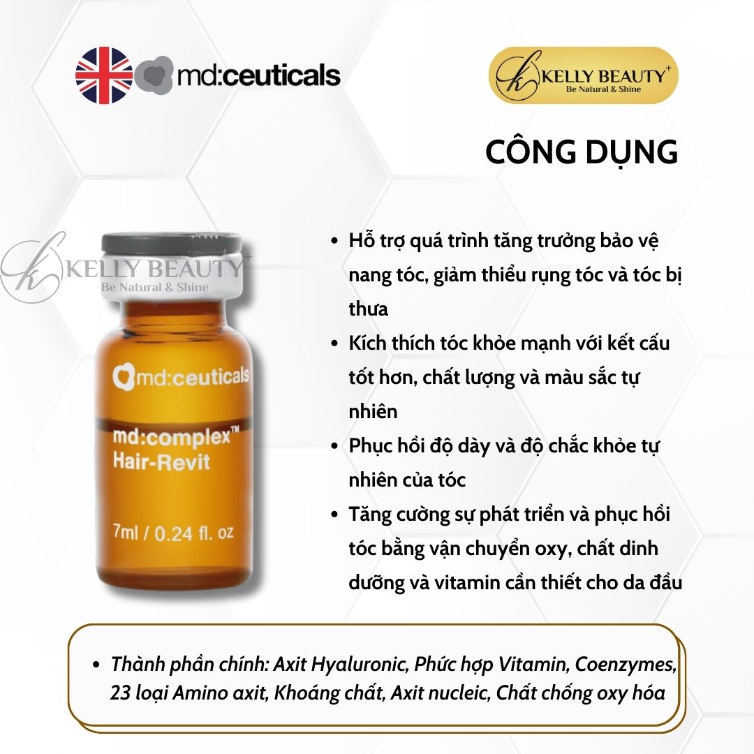 Tinh Chất Giảm Rụng Tóc, Kích Thích Mọc Tóc MD:COMPLEX Hair Revit CX - md:ceuticals | Kelly Beauty