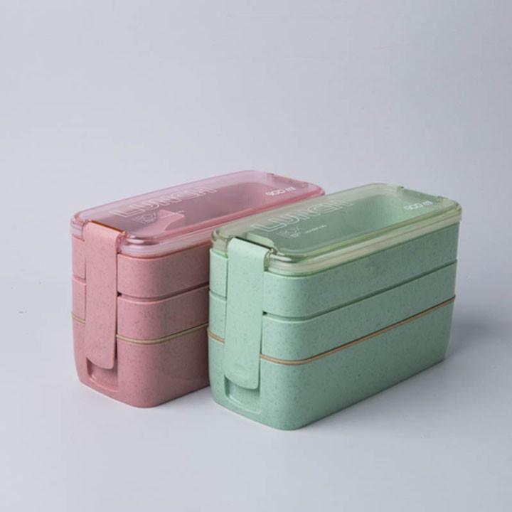HỘP CƠM 3 TẦNG LÚA MẠCH LUCH BOX 900ML