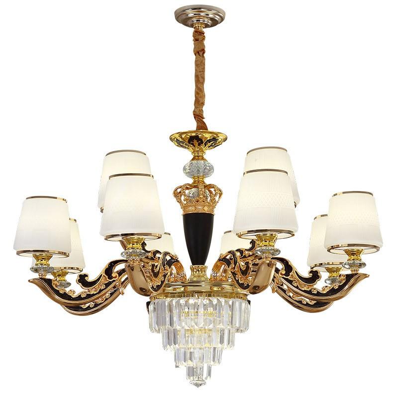 Đèn chùm pha lê 12 tay phong cách hiện đại - kèm bóng Led chuyên dụng
