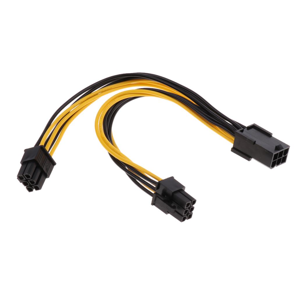 PCI-E 6-pin to 2x 6-pin Power Splitter Cable PCIE PCI Express Extension Cord