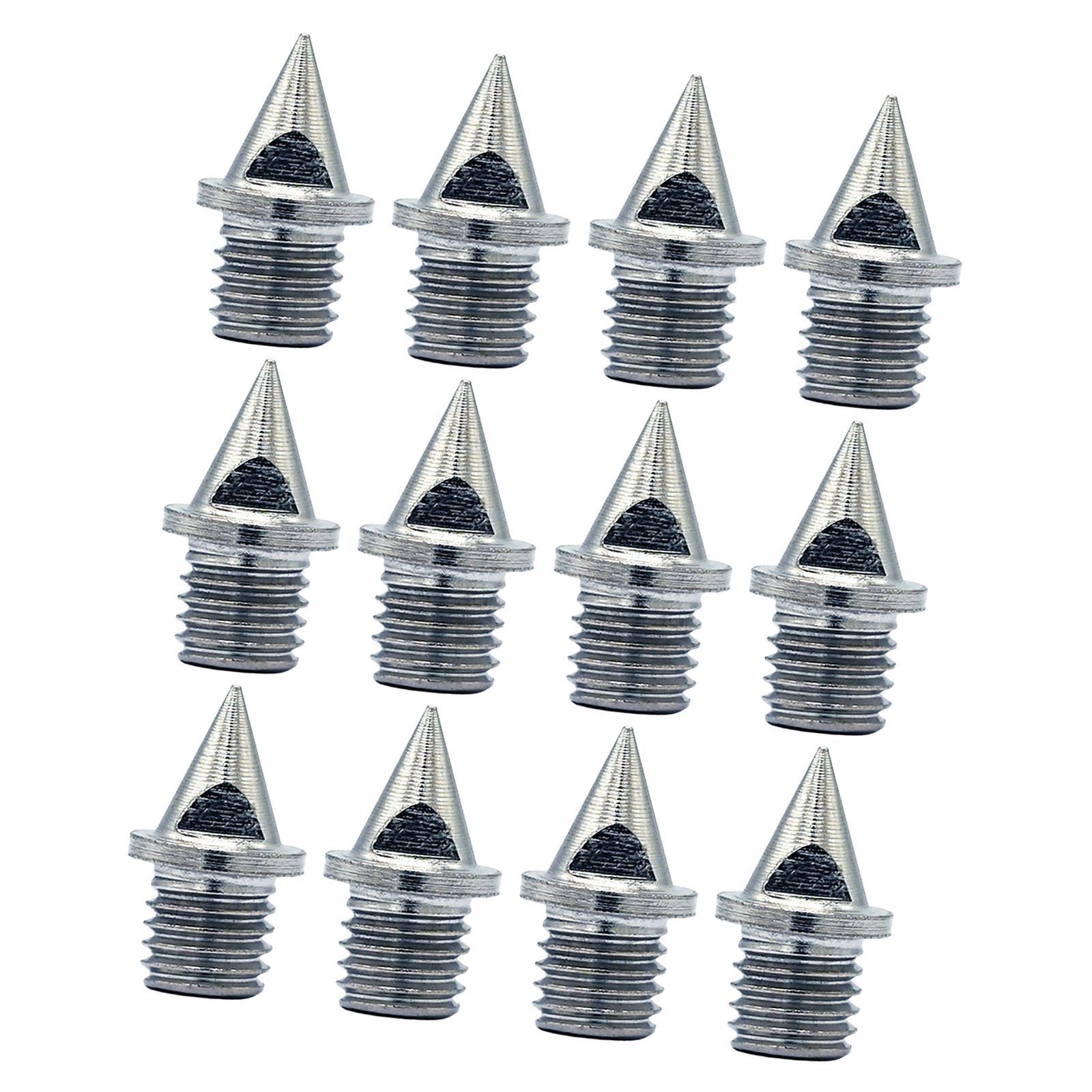 Steel Track Spikes, 12 Pcs Track Spikes for Track Shoes, Replacement Spikes for Track and Field Sprinting or Cross Country