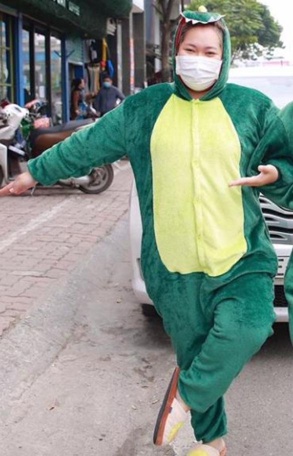 Bộ đồ liền thân hình thú Cá Sấu xanh