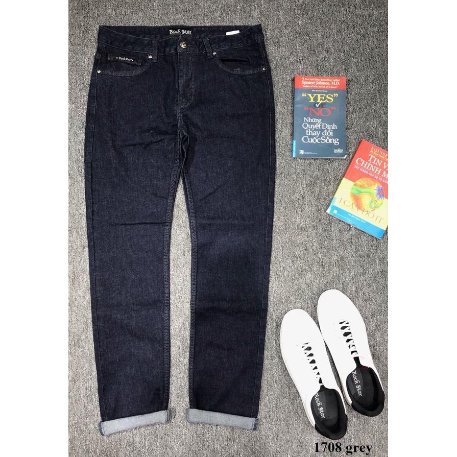 Quần jeans nam dài ống đứng, chất đẹp co giản 1708 gold, grey