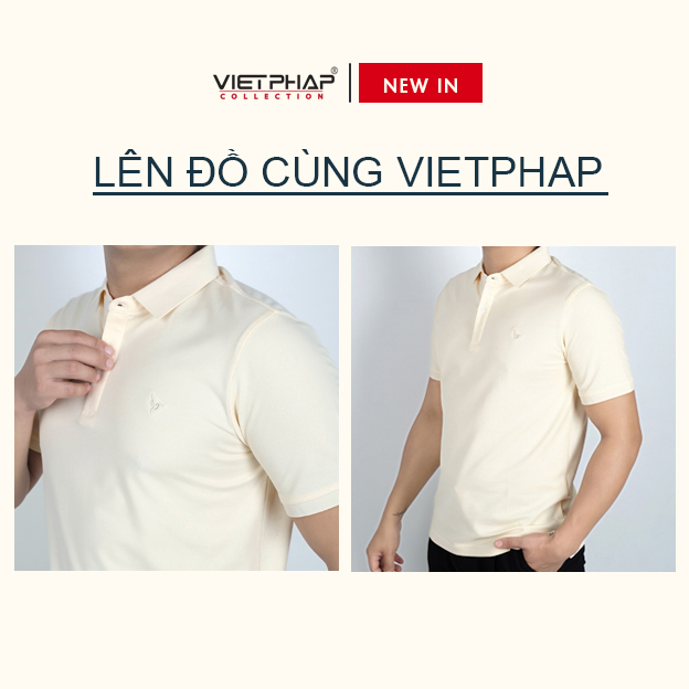 Áo Thun Polo Nam Cao Cấp VIỆT PHÁP / Form Basic - Chất liệu cotton co dãn thấm hút mồ hồi tốt 3205