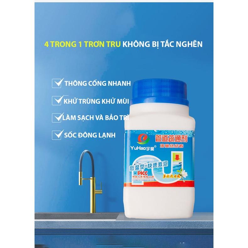 Bột Thông Cống,Bồn Cầu,Lavabo Cực Mạnh YUHAO Siêu Thần Thánh 268G Thế Hệ Mới