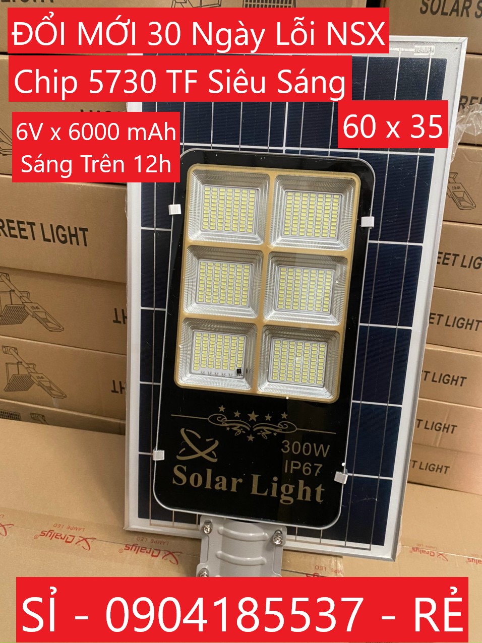 Đèn đường Năng lượng mặt trời 200W