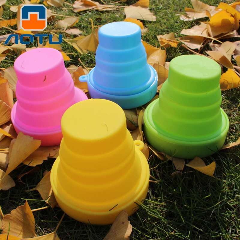 Cốc gấp silicone AoTu - AT8854 tiện dụng cắm trại, dã ngoại, du lịch, trong nhà, văn phòng