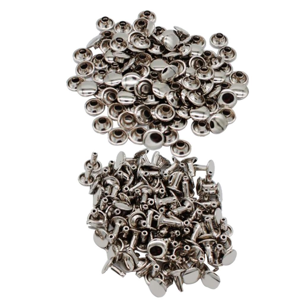 100 Pieces Double Cap Rivet Leather Crafts for Clothes Bag Hat Jacket