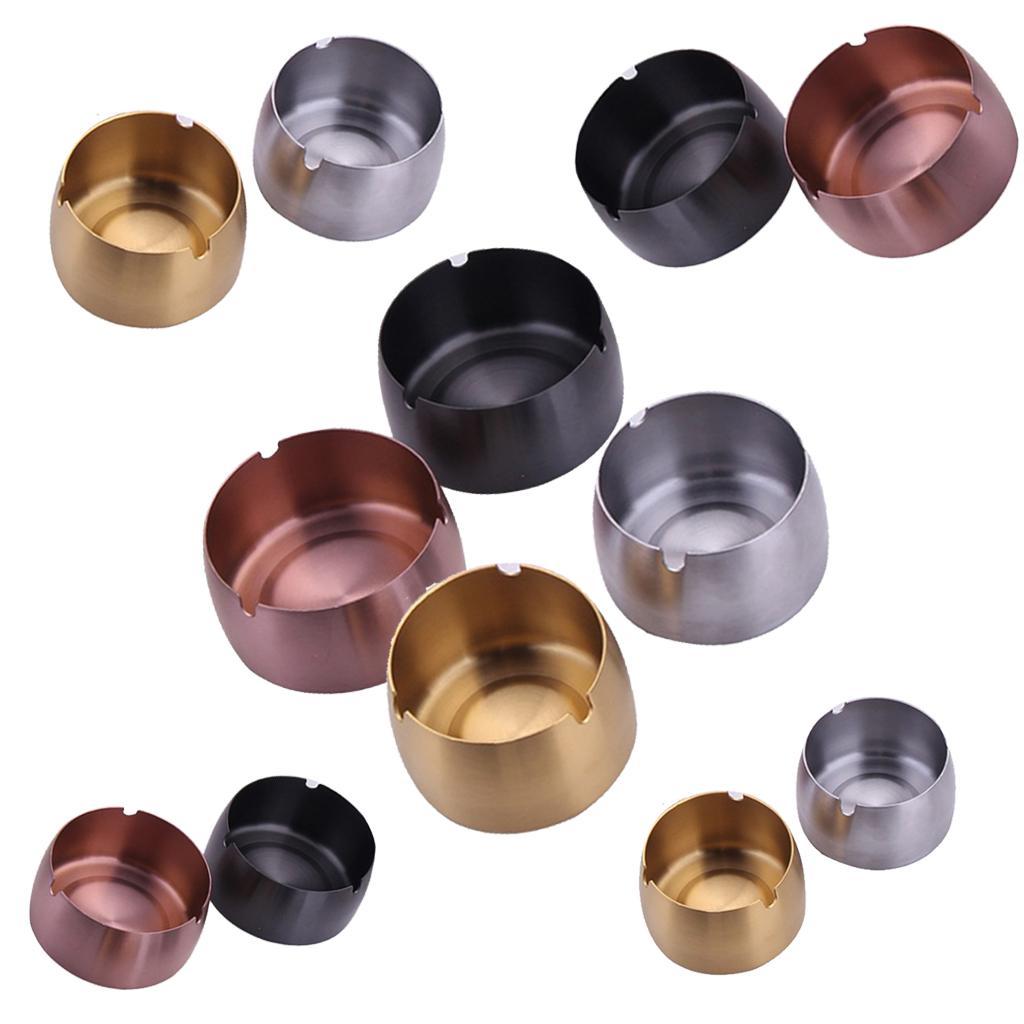 Windproof Ashtray Stainless Steel Cigar Ash Tray for Home Office