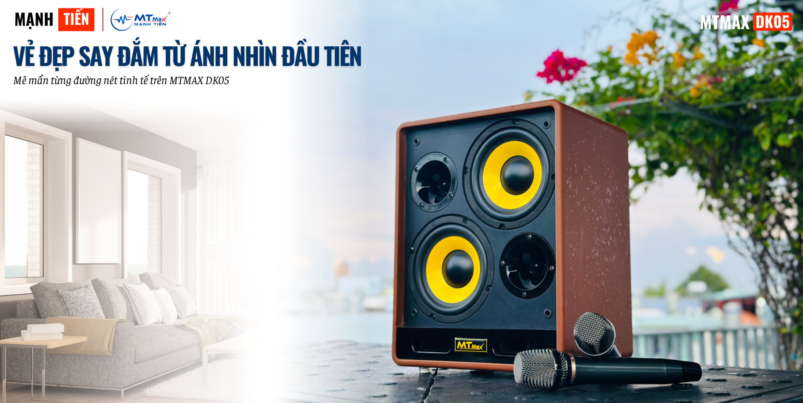 Siêu Phẩm MTMAX DK05, Loa Di Động Làm Siêu Lòng Bao Nhiêu Con Tim, Trang Bị 2 Bass, 2 Treble Đầy Đủ Kết Nối Bluetooth, HDMI, Optical, Cổng Guitar, Cổng Micro, TF hàng chính hãng