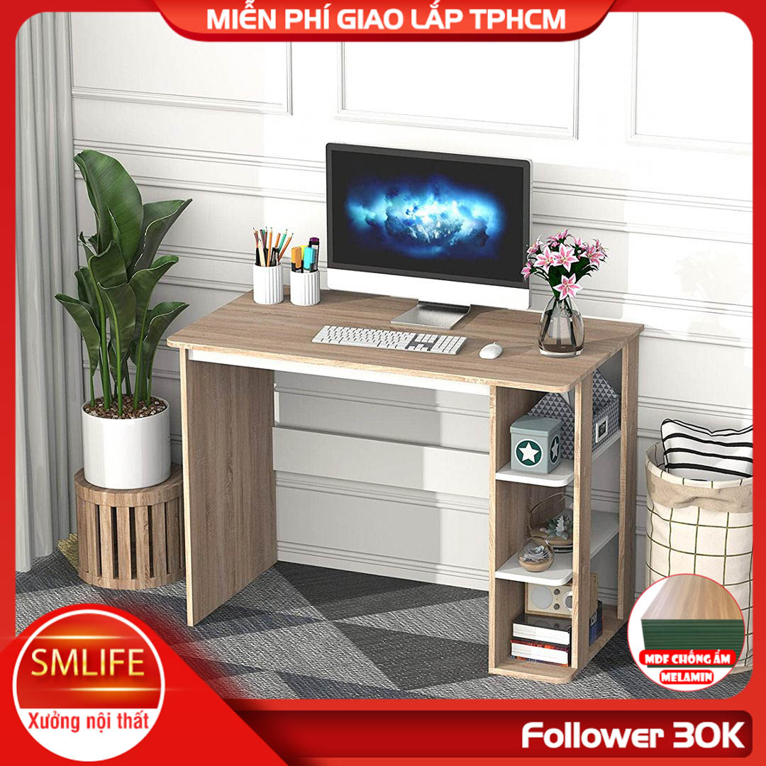 Bàn làm việc tại nhà nhỏ gọn thiết kế đẹp SMLIFE Daikun
