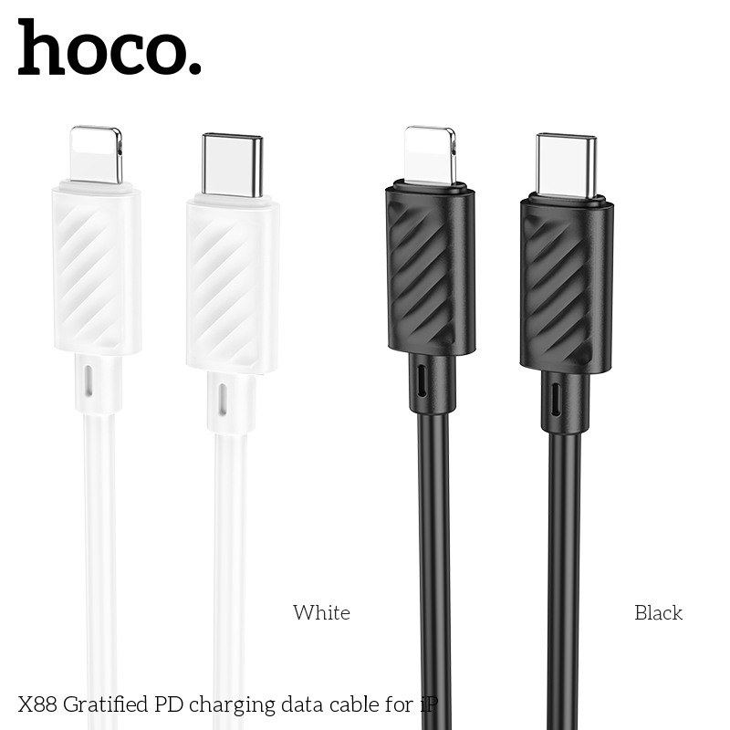 Dây cáp sạc dành Iphone, Ipad USB to IP Hoco X89 sạc nhanh 2.4A, dây sạc bọc dù siêu bền, hàng chính hãng Hoco Mall Official