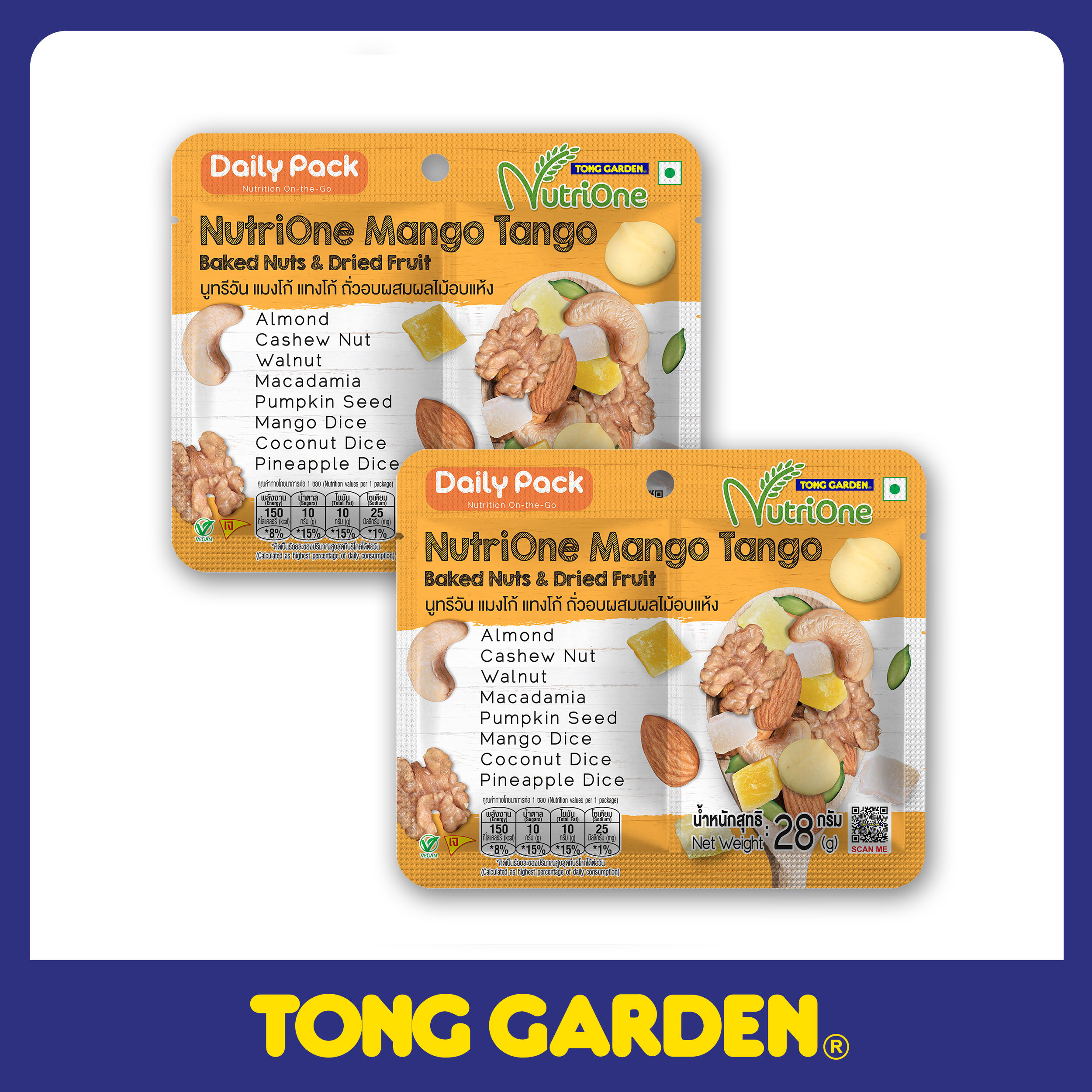 HỖN HỢP HẠT VÀ TRÁI CÂY SẤY – XOÀI TONG GARDEN 28G