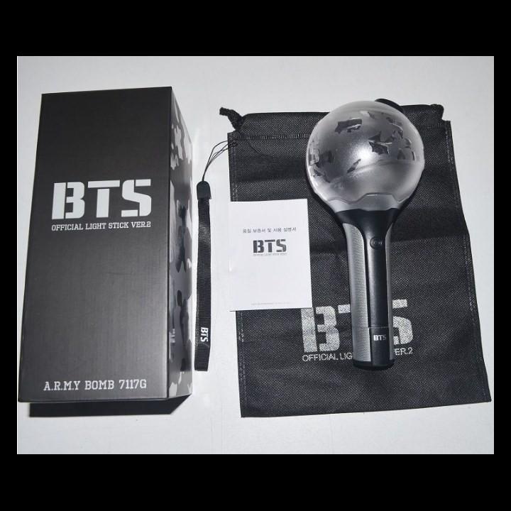 Lightstick Bts ver 2 unoff tặng pin đèn cổ vũ ánh sáng gậy cổ vũ ánh sáng hòa nhạc phát sáng nhóm nhạc idol Hàn quốc tặng ảnh thiết kế vcone