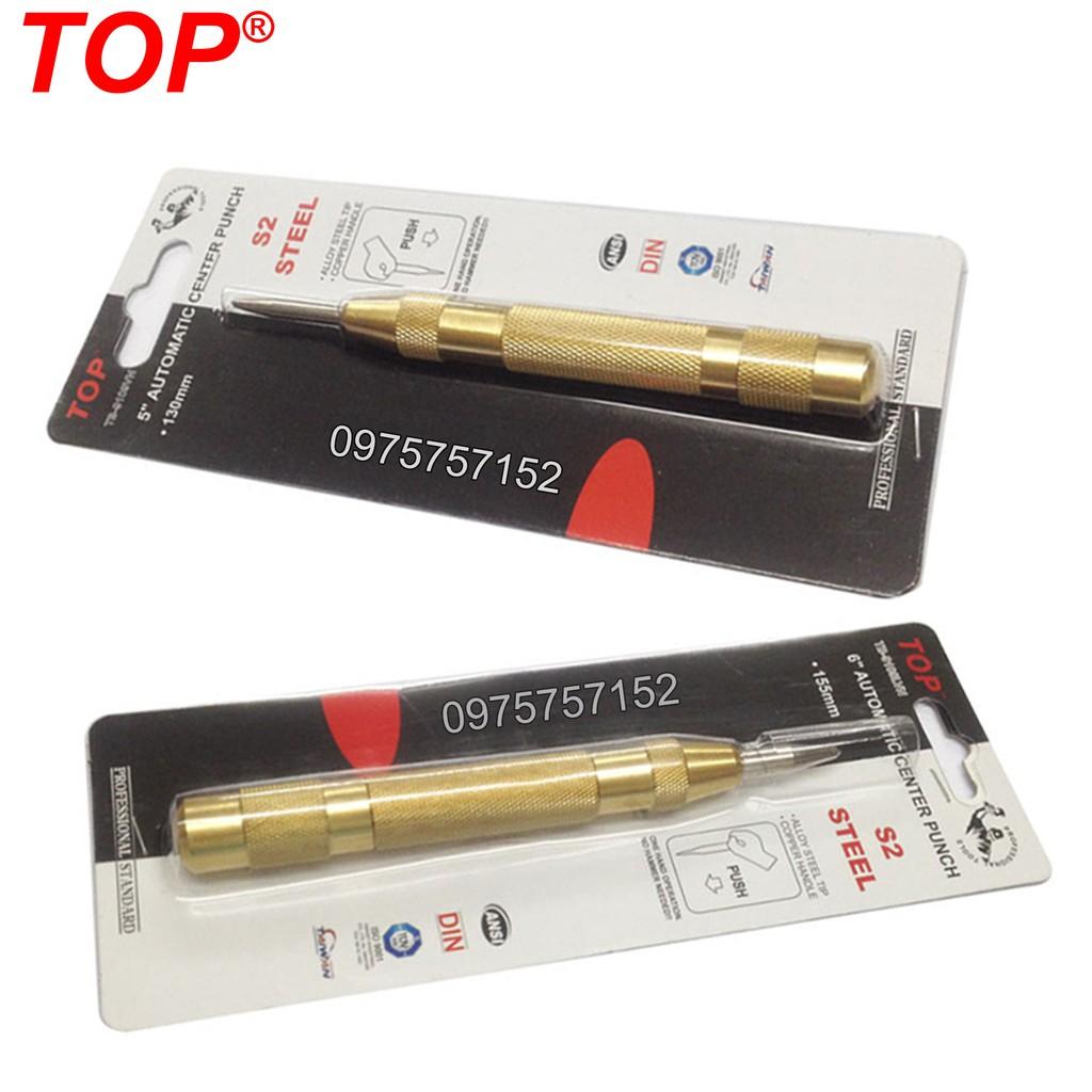 Đục lấy dấu tự động thép S2 cao cấp hãng TOP, dụng cụ phá kính thoát hiểm, dụng cụ định vị, đục lỗ tâm