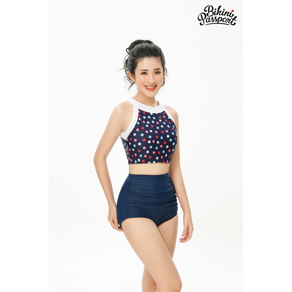 Áo bơi lẻ BIKINI PASSPORT kiểu Áo yếm lẻ ba lỗ - Xanh navy - BS394_NV