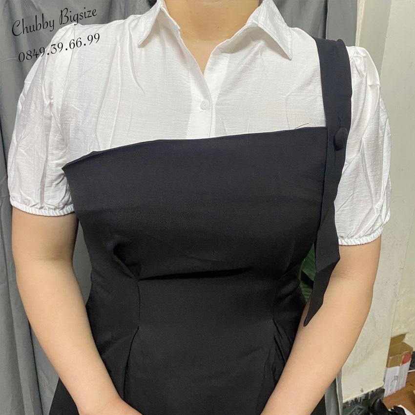 Set Bigsize sơmi đầm yếm