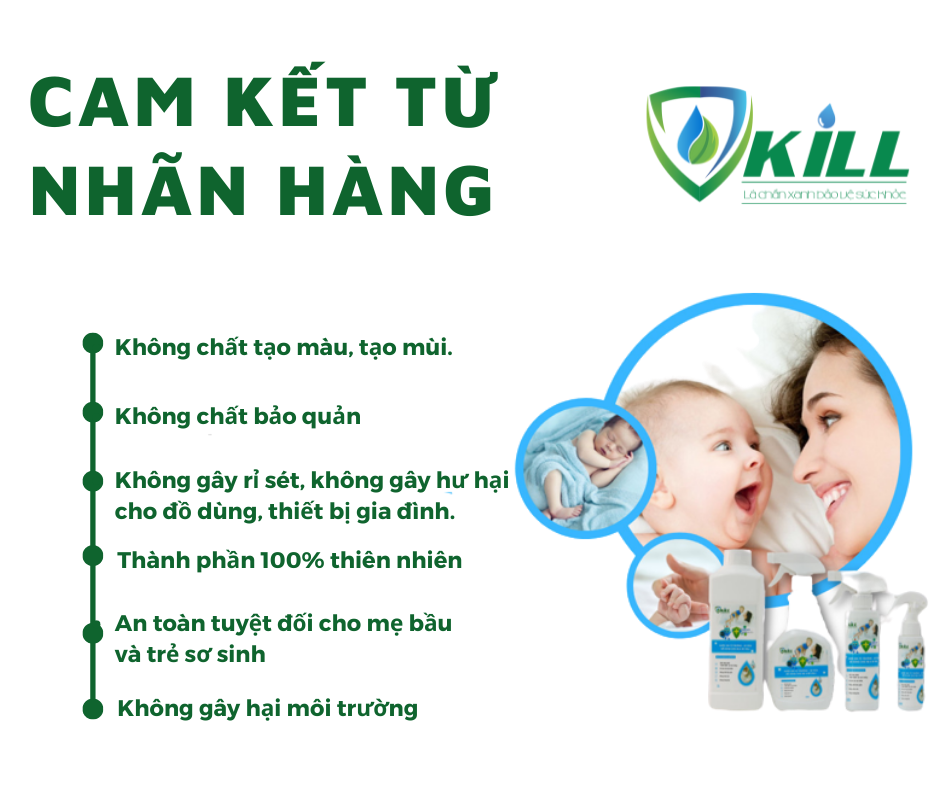 Nước ion từ trường Vkill xịt rửa đồ dùng cho mẹ và bé 100ml