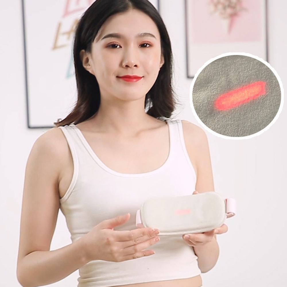 Máy Chườm Giảm Đau Bụng Nguyệt San Nam Tặng Nữ S249 - Máy sưởi ấm bụng làm ấm tử cung - Đai lưng massage bụng kèm sạc - Trắng