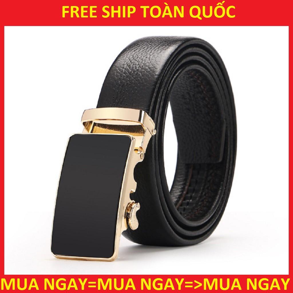 Thắt Lưng Da Nam Khóa Cài Cao Cấp. Dây Nịt Nam Da Bò 100% Mạ Bạc Nam Tính GC35