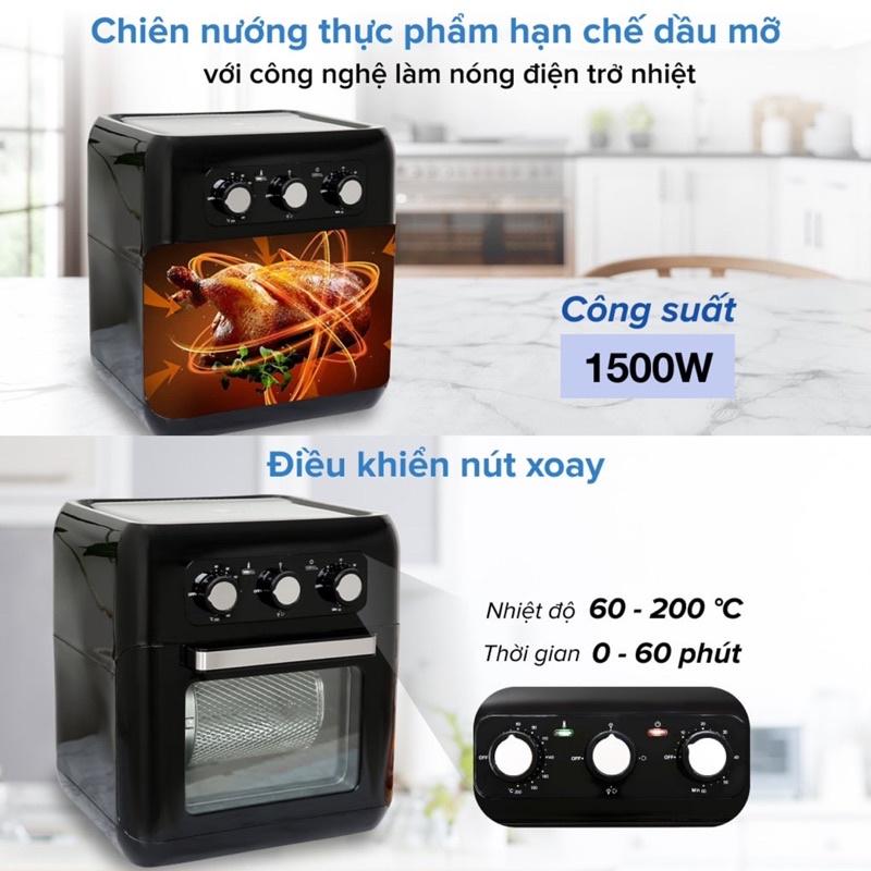 Nồi Chiên Không Dầu Hawonkoo AFH-100, Dung Tích 10Lit - 5 Phụ Kiện Nướng Đa Năng, Hàng Chính Hãng