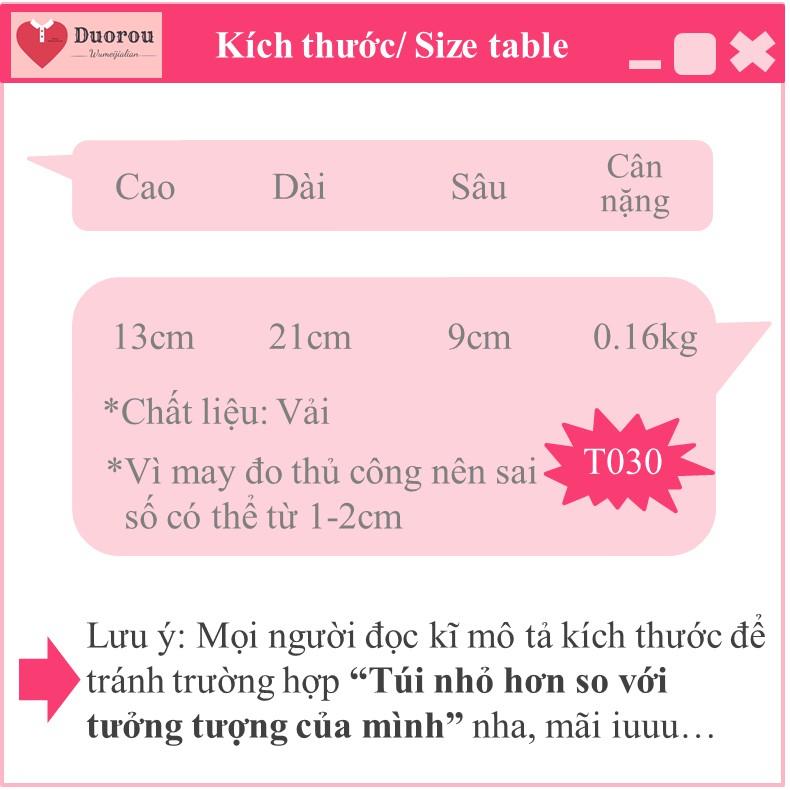 Túi Vải Canvas Đeo Chéo Phong Cách Hàn Quốc Dành Cho Nữ ĐÁNG YÊU tặng kèm ICON TV030